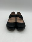 Dansko Beatrice Z7013 Women Sz 38 Us 7 5 Black Nubuck Heeled Clogs Comfort Shoes