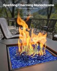 Vevor 10 Lbs Fire Glass 3 4-inch Round Fireplace Glass Rocks For Fire Pit Cobalt