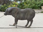 Vintage Copper Pig Weathervane Topper 