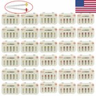 5-100 Boxes Dental Fiber Post Resin Post Screw Thread Quartz 5-drills Yellow red