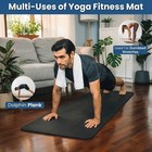 Extra Thick 10mm Exercise Yoga Pilates Mat Gym Fitness Nbr 72 x 24  W  Bag Strap