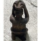Tribal Art  Vintage Hand Carved Wood Statue   Figure  Female 4 75  X 2 