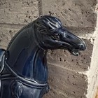 Tang Dynasty Style 11 5    Ceramic Blue Horse Statue  - Anthony Venetucci