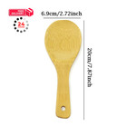 Honbay 2pcs Bamboo Rice Scoops Paddles For Kitchen  20cm  20cm  Wood