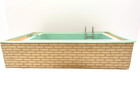Vintage Lundby Sweden Dollhouse Swimming Pool Rare  Missing Diving Board 1 16