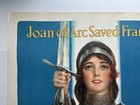 Original Ww1 1918 Joan Of Arc Saved France  Poster World War One 20   x30   