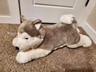 26in Aurora World Jumbo Rare Husky Wolf Plush Dog Stuffed Animal Super Flopsies