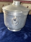 Vintage Mcm Aluminum Hammered Ice Bucket Made In Italy