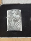 1997 Zippo Barrett Smythe Harley Davidson Hd Tattoo Girl Lighter  Knife Set