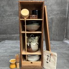 Rare Vintage Japanese Tea Ceremony Set Chawan Chashaku Chasen With Paulownia Box