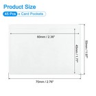 45 Pcs Self Adhesive Index Card Pockets With Top Open  2 8  X 2  Label Holder