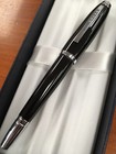 Cross Dubai Black Lacquer chrome Trim    m    Nib Fountain Pen