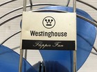 Vintage Mid Century Westinghouse Electric Flipper Fan W Blue Blades   works  Mcm