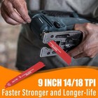25 Pack 9 In 14 18 Tpi Bi-metal Reciprocating Saw Blades With 9in 25pack  Red