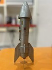 Vtg 1957 Rocket Ship Mechanical Coin Bank Space Age Collectible