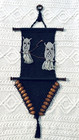 Vintage 70s Macram   Two Owl Wall Art Hanging Boho Mid-century Cottagecore D  cor