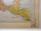 1957 Vintage Mexico Atlas Map Old Authentic Antique Mcm Encyclopedia Britannica