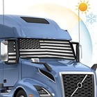 Semi Truck Sun Shade For Windshield And Side Window     Retractable Us Flag