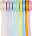 Pastel Rainbow Ribbon Assortment Satin Rainbow Colored Ribbon 3 8  X 50 Yards Fo