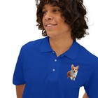 Welsh Corgi Puppy Men s Piqu   Polo Shirt