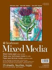 Mixed Media Paper Pad 9x12 140lb 15 Sheets Heavyweight Acid Free For Drawing