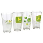John Deere Set Of 4 Logo Glass Drinkware Tumblers 6908