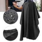 Bsfhh Black Barber Cape - Professional Nylon Waterproof Salon Cape  59  X 47 