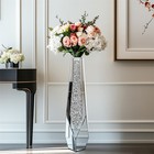 Luxury Bling Crystal Vase Large Floor Mirrored Crushed Diamond Vase Flowers Pots
