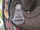 17    Big Horn 504 Fqh Bars Brown Western Suede Leather Trail Saddle Usa
