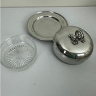 Vintage Mid Century B   W Buenilum Aluminum Covered Cheese Dessert Dish