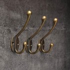 Antique Brass Wall Hooks Vintage Cast Iron Hooks Rustic Farmhouse Coat Hooks    