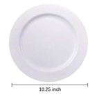 Disposable Dinner Plates 100pcs White Plastic 10 25inch Premium Party Wedding