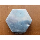 Vintage 1940s Italian 800 Silver Hexagonal Floral Engraved Pill Trinket Box