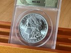 1964-d Morgan Dollar  1 Signed Daniel Carr Moonlight Mint Anacs Ms 69