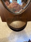 Vintage Wooden Wall Hanging Mirror With One Small Shelf Cottage  Farmhouse Decor