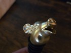 Whistle Pig Bourbon Brand Gold Metal Pig Head  Bottle Topper Pourer New