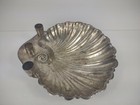 Antique Larder Burgess Footed Clamshell Dip Dish Bowl Silver Plated Needs Polish