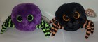 Ty Beanie Boos Set Of 2      Crawly Black   Purple Halloween Spiders 6  New Mwmts