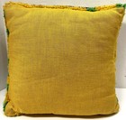 Vintage Owl Latch Hook Pillow Throw Accent 14    X 14   