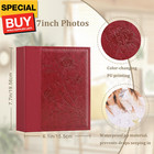 Photo Album 5x7 Clear Pages Pockets Leather Cover Slip Slide In Photo Album Book
