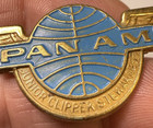 Pan Am Airlines Jr Clipper Stewardess Flight Attendant Metal Wings Pin Badge Vtg