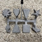 Rosette Iron Molds Vintage Hearts Stars Shapes Pastry Molds With Handle Iron