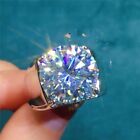 5ct Round Real Moissanite Men s Solitaire Engagement Ring 14k White Gold Plated