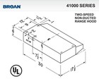 Broan 4130 230 Cfm 30 w Steel Non Ducted Under Cabinet Range Hood - Stainless