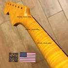 12    Radius Flame Maple Rosewood Stainless Fret Strat Neck Nitro Ft Warmoth Fsr2k