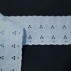 Embroidered Eyelet Lace Trim Edging Scalloped Cotton Lace 2-3 4  Blue 7 Yds B40