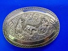 Rodeo Calf Roping Blank Ribbon Trophy Award Western Cowboy Belt Buckle