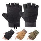 Tactical Fingerless Gloves Military Combat Shooting Half Finger Gloves For Mens