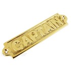 Captain Wall Plaque Sign Polished Solid Brass Nautical Beach House Boat Decor 