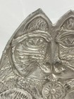 Don Drumm Hand Made Aluminum Cat Trinket Dish Signed 5 5  X 5 5  Pewter